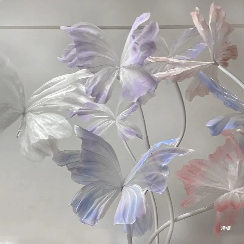 户外真丝纸艺立体仿真花装饰室内