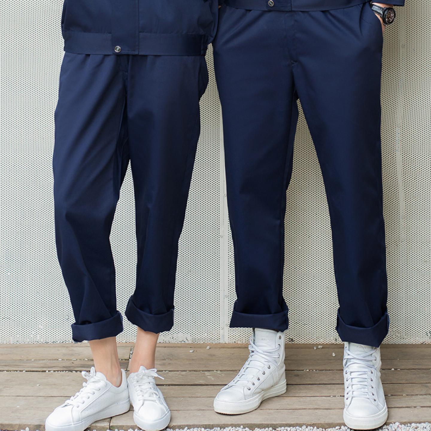 男女工作服裤子春秋劳保服裤宽松