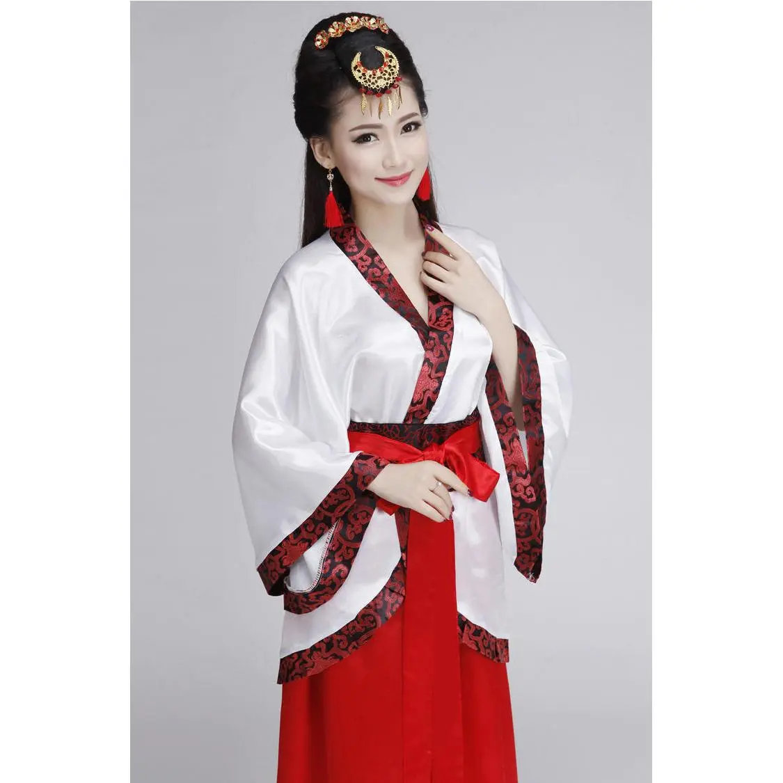 汉服古装男女唐装单双绕小曲裾
