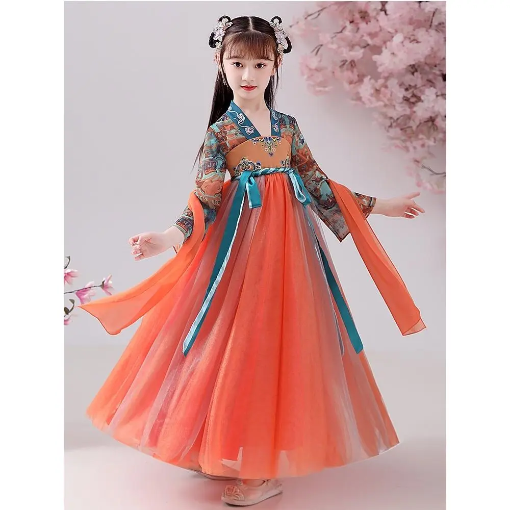 女童汉服春款儿童装古装超仙春秋