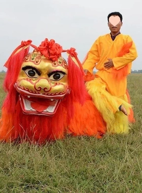 全套成人舞狮全套一整套狮子皮全套道具演出醒狮扇子现代简约竹质