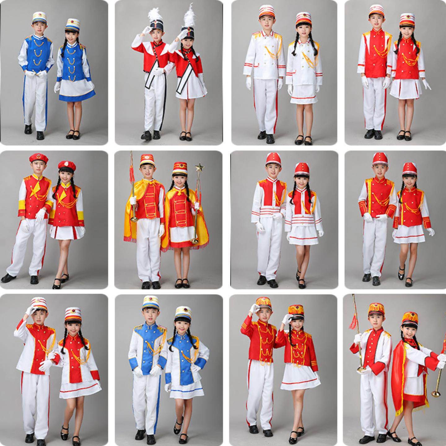 儿童鼓号队服装演出服男女中小学