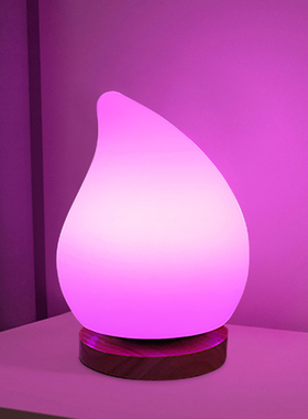 滚塑创意水滴造型台灯紫色渐变光效装饰灯卧室客厅氛围灯按钮开关