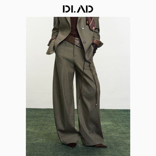 DI.AD26冬复古垂感宽松西装裤女
