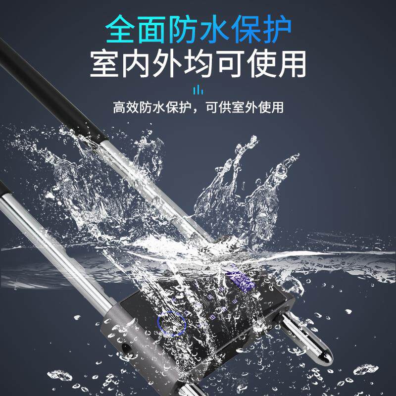 玻璃门锁U型锁指纹锁密码锁智能锁商铺免开孔门锁办公室店铺U形锁