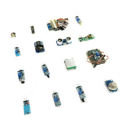 。16种传感器模块入门学习套件 适用STM32等开发板16款送51学习资