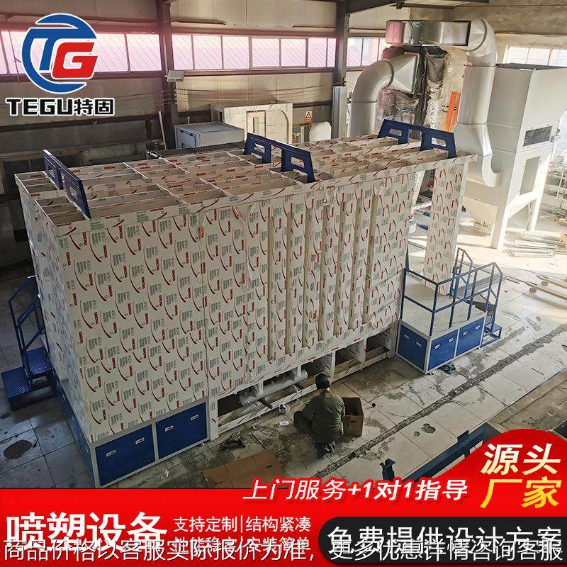 仓储货架喷塑设备铝型材涂装设备防火门喷塑设备铝艺静电喷塑产线