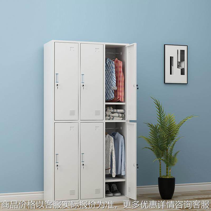 学生宿舍储物柜员工带锁更衣柜学校学生存书包收纳柜放包铁皮柜
