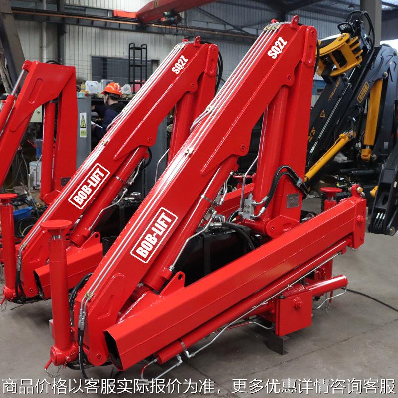 巴布小型液压2吨折臂随车吊 移动式卡车起重机工程吊车货车随车吊