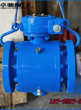 锻钢法兰球阀 美标高压固定式球阀 Q347F/H/Y-16C/P 手动涡轮A105