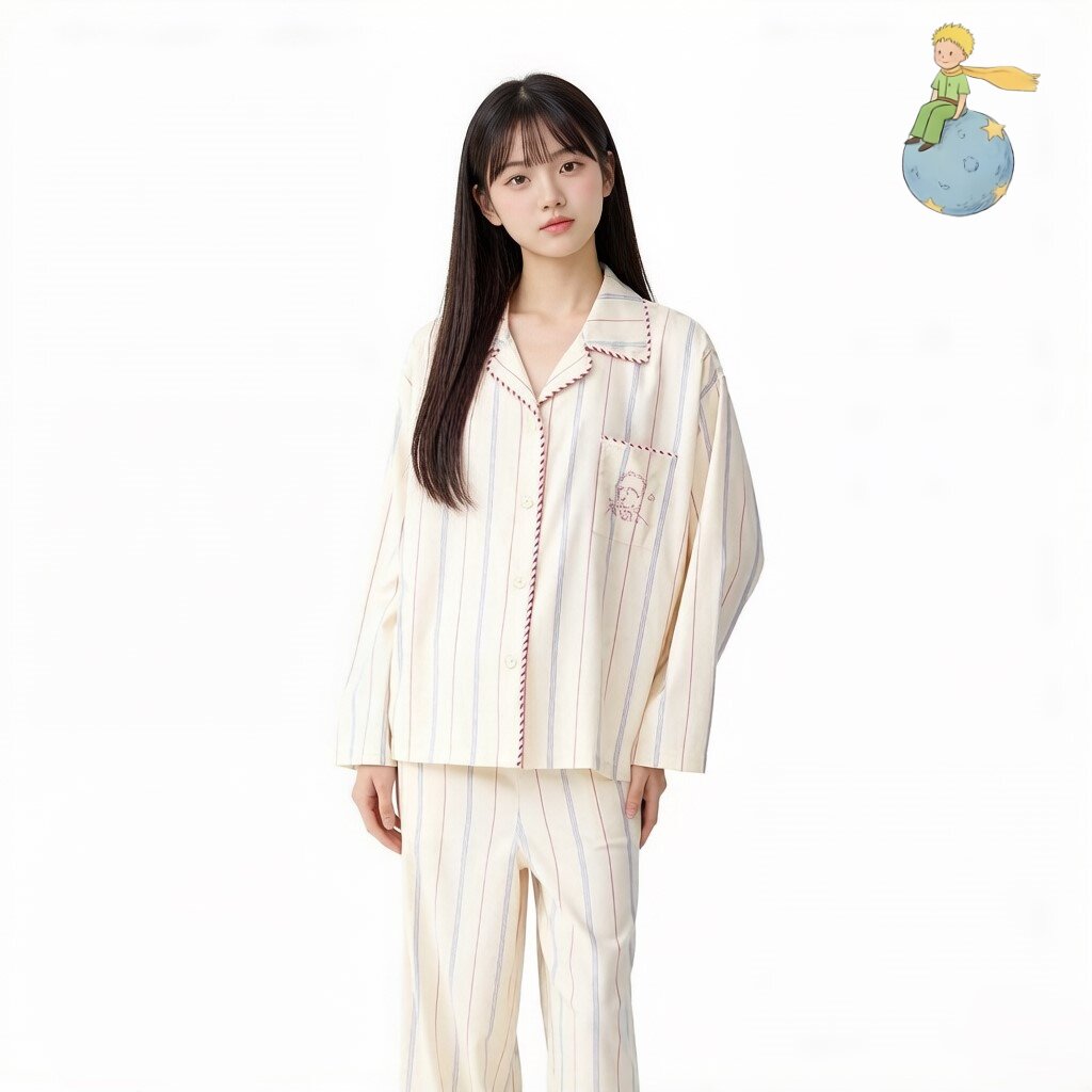 明星同款轻奢家居小王子梦想家天丝棉家居服套装四季外穿情侣睡衣