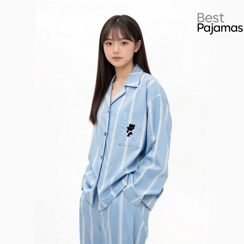 【梓渝同款】明星轻奢家居服天丝棉家居服套装外穿情侣睡衣女夏