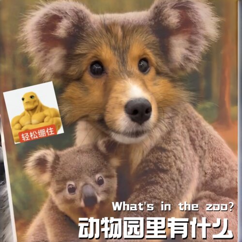 动物园里有什么？小狗头套