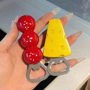 食物冰箱贴开瓶器磁贴瓶启子3d立体奶酪糖葫芦瓶起子 新款