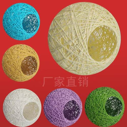 麻球吊灯展厅藤艺酒吧饭店服装店铺灯餐厅吧台吊灯藤球灯罩厂