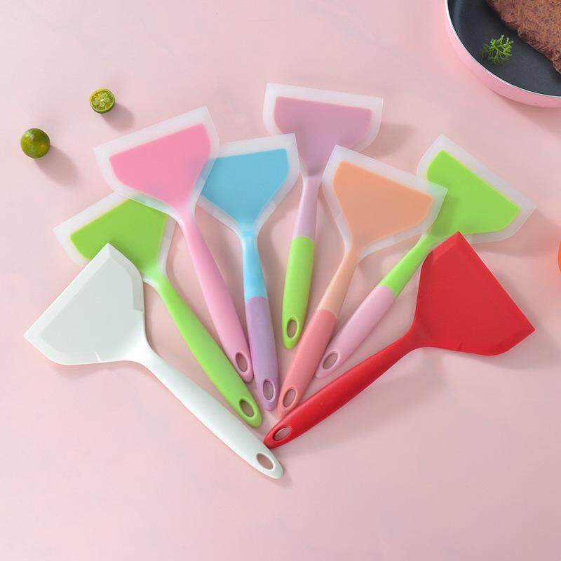 半透明玉子烧锅铲家用厨房用具双色宽口不粘锅硅胶铲加宽玉子铲