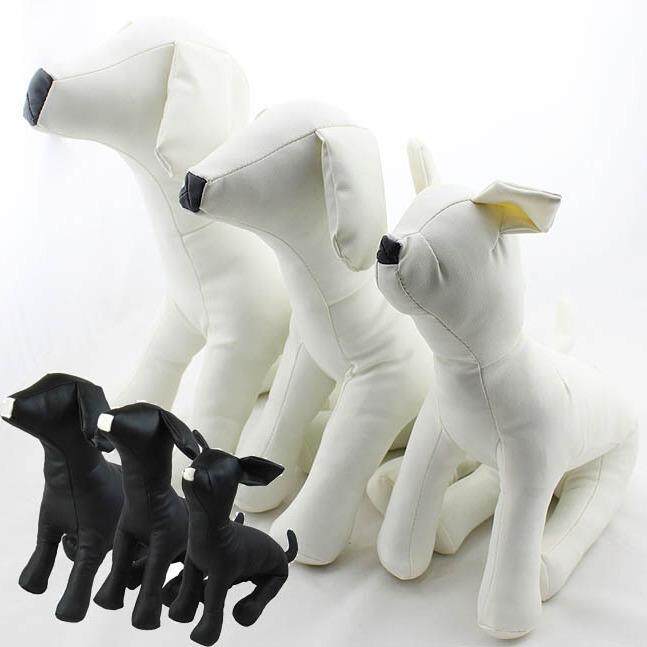 厂家宠物模特 皮革狗狗模特 模特道具 坐姿三件套 黑白色
