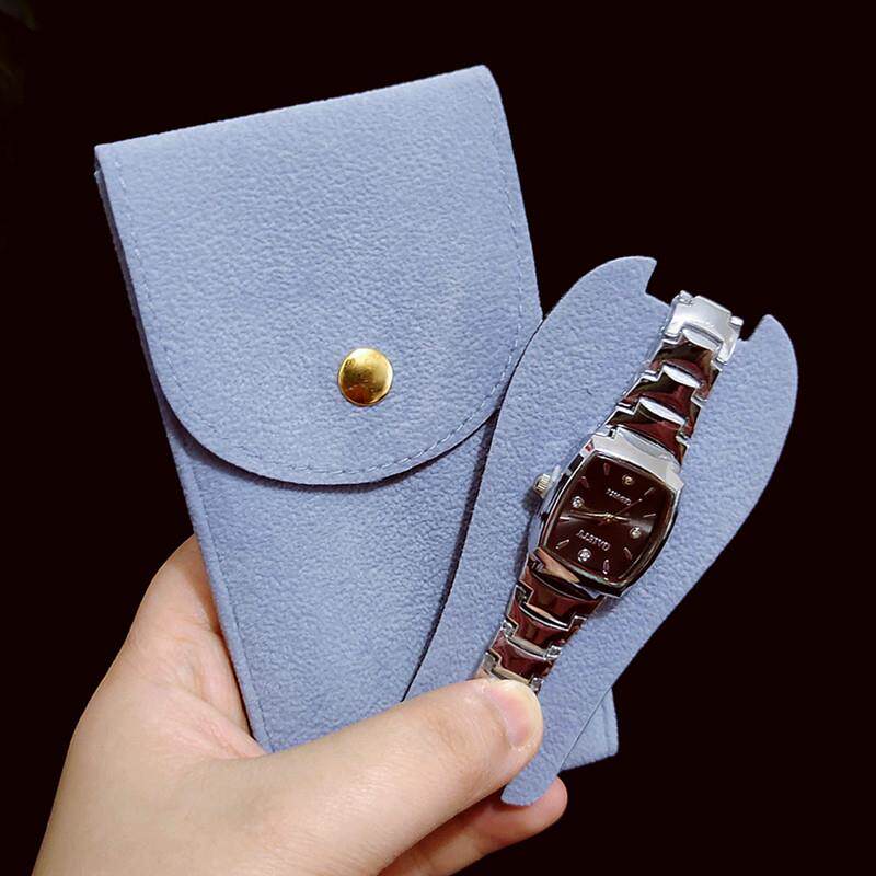 简约手表收纳包袋莫兰迪色履行便携式腕表盒保护绒布首饰袋单个装