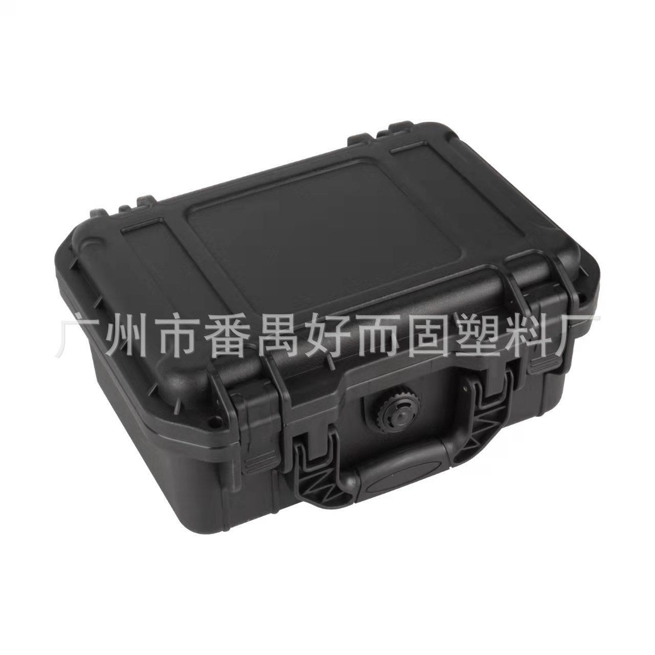 安全箱仪器箱手提箱塑胶化妆手表美甲户外小号防摔盒复古黑色