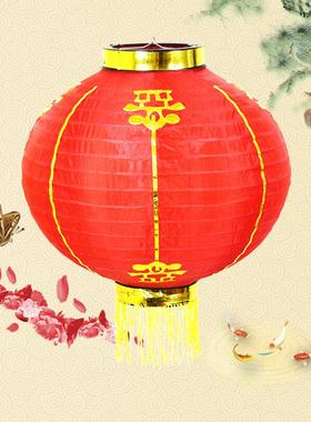 厂家供应户外日韩式灯笼圆绸布折叠拉丝灯笼新年灯笼春节大红灯笼