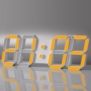 创意挂钟LED数字3D立体钟客厅挂钟带温度数字万年历倒计时6608