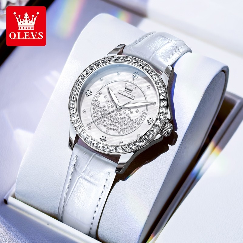 瑞士认证正品牌女士手表女款2025年新款镶钻石英表珍珠表盘腕表名