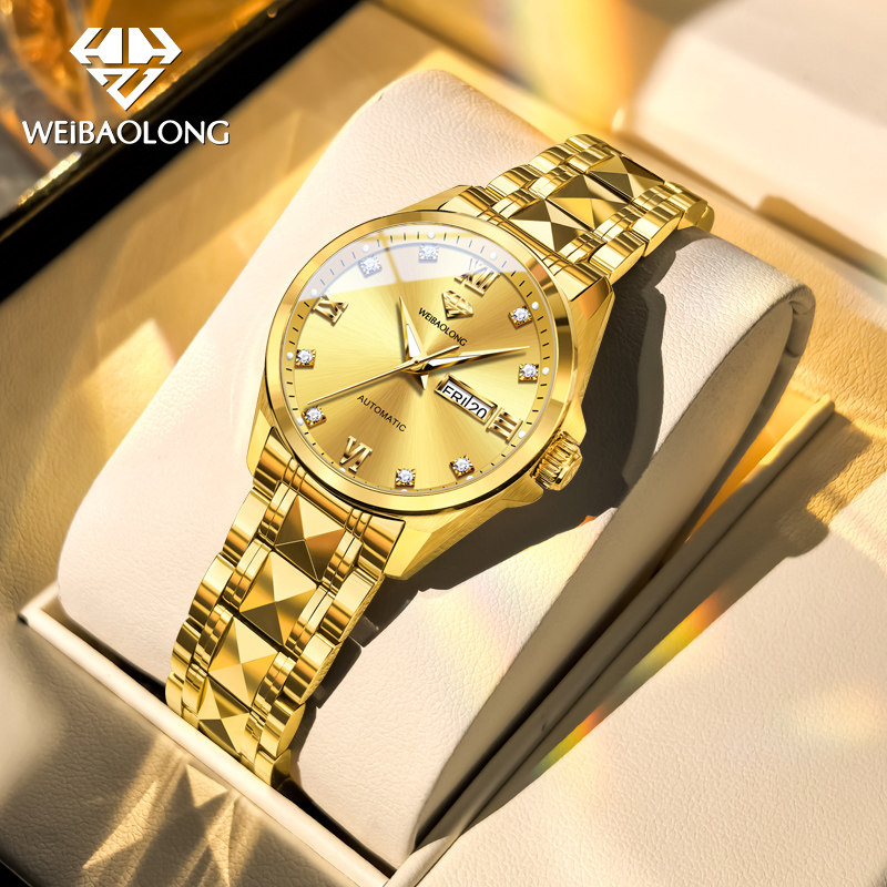 瑞士认证正品牌8颗真钻进口芯女士手表女款2026新款全自动机械表