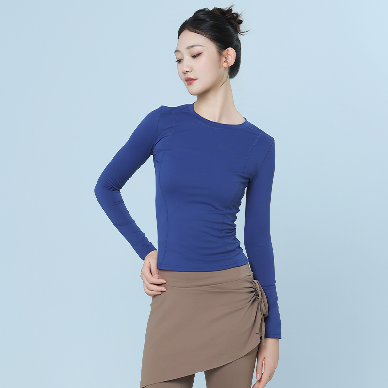 朵棠现代舞服运动上衣女瑜伽紧身显瘦外穿短袖T恤衫现代舞练功服