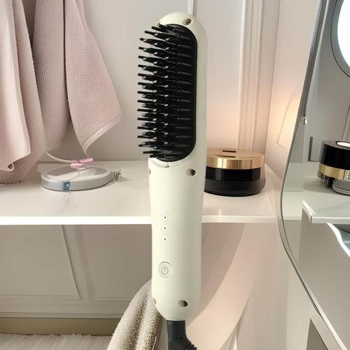 直发梳负离子直发器直发卷发两用电卷发梳内扣懒人卷发棒跨境