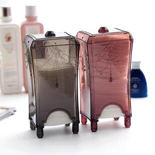 桌面化妆棉收纳盒抽取式化妆棉盒 卸妆棉收纳整理盒塑料