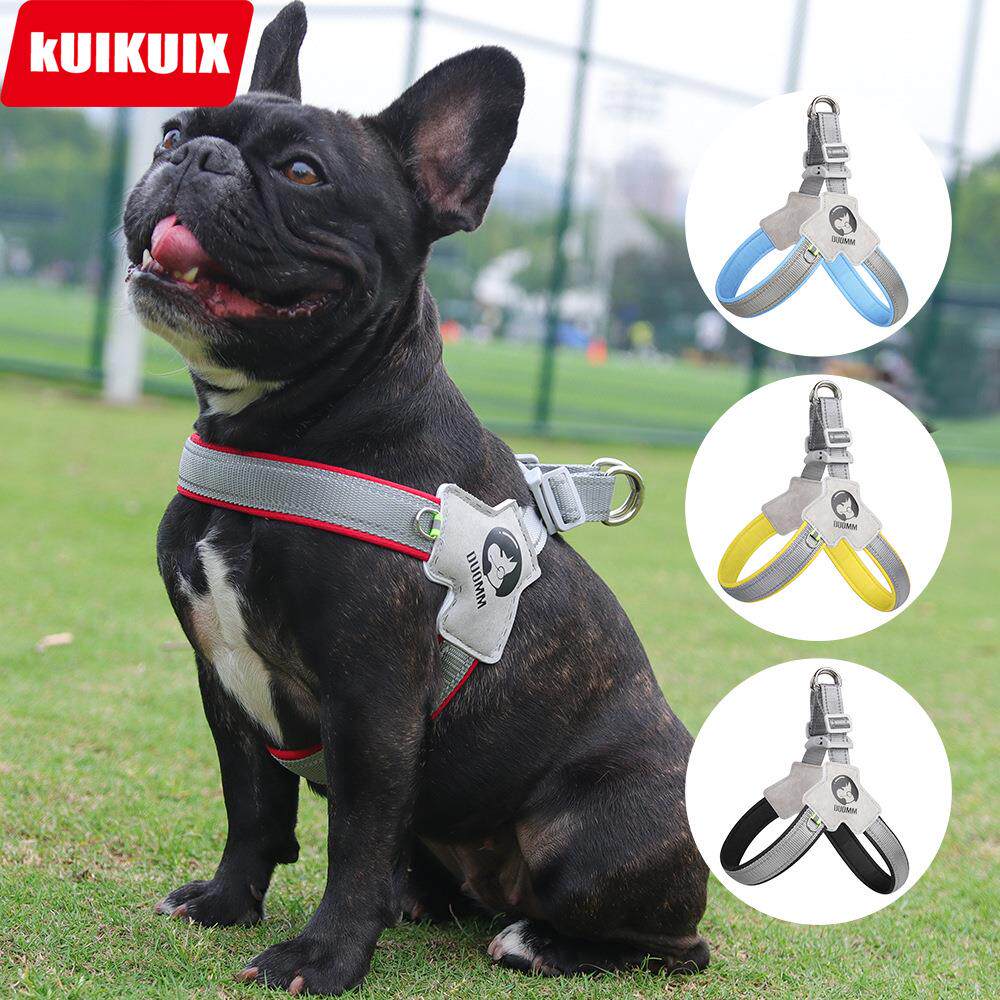 狗狗胸背带牵引绳中小型犬柯基柴犬法斗脖圈背心式遛狗绳宠物项圈