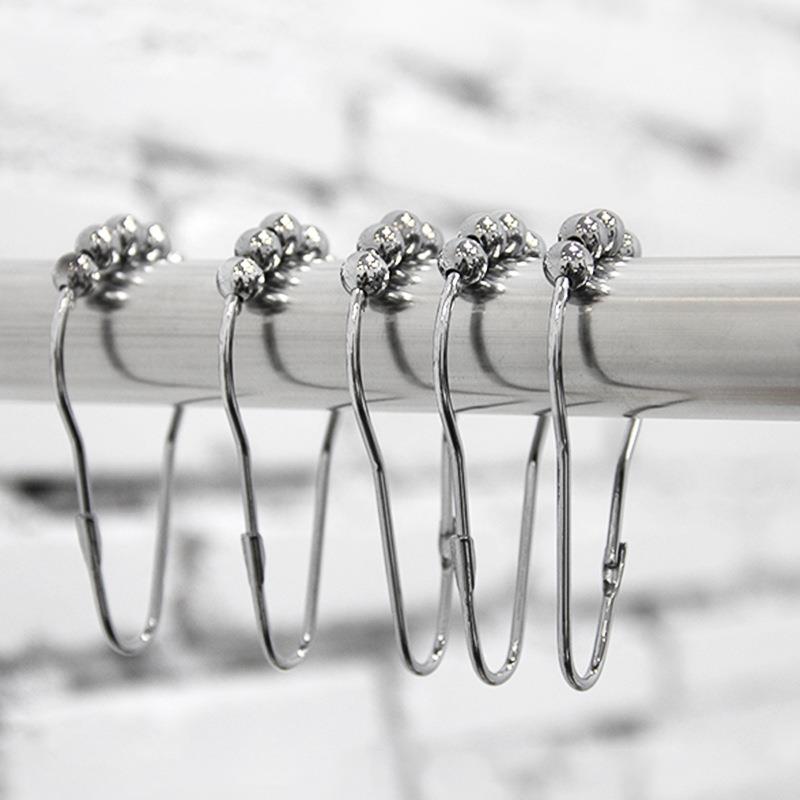 12pcs五珠葫芦挂钩浴帘门帘挂钩浴室配件套装工厂