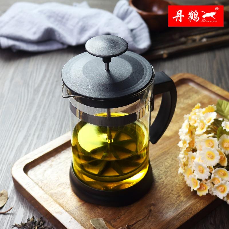 法压壶创意法式壶花茶咖啡壶玻璃手冲咖啡壶泡茶壶冲茶器