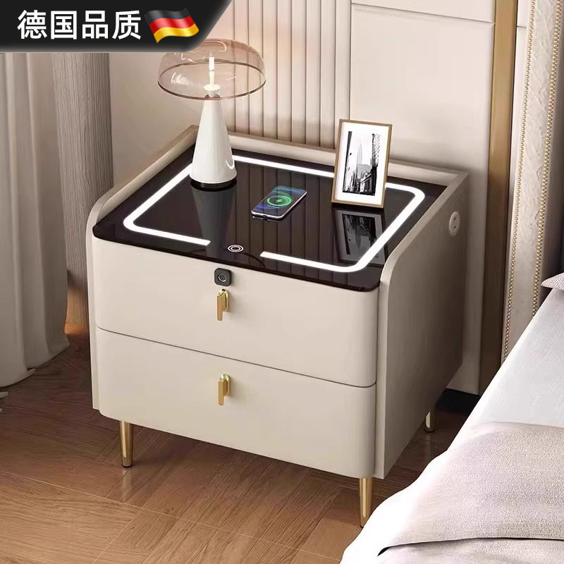 德国进口家用轻奢实木智能床头柜