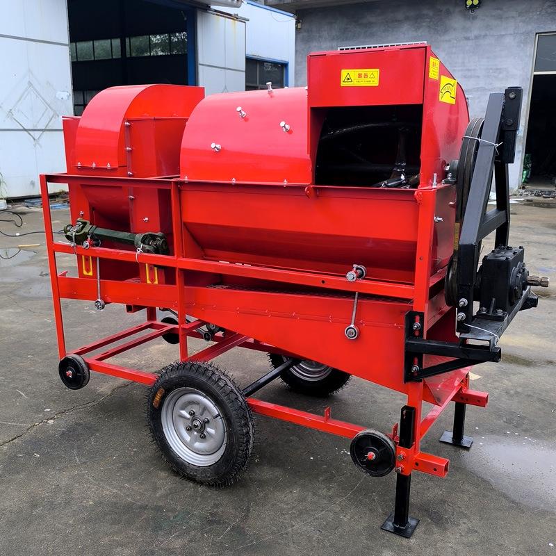四轮车带摘花生机 传动轴花生摘果机 养殖场用自动装袋打花生机