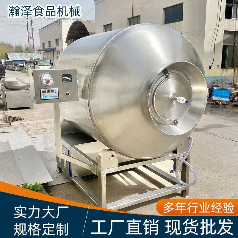 全自动烧烤腌肉机 羊肉串猪肉串鸡爪快速腌制 大型滚筒真空滚揉机