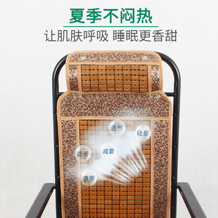 家用阳台凉沙滩椅单懒人午睡床便携办公 竹躺椅折叠午休j老人夏季