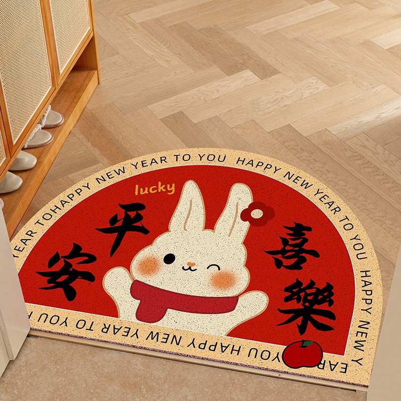 兔年入户门地垫新年2022新款防滑进门垫家N用踏脚垫子丝圈门口地