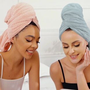 干发帽速干不掉毛浴帽超厚长款吸水两用长发头发多专用擦头护发