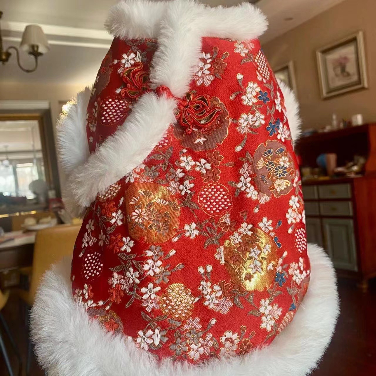 狗狗衣服泰迪比熊过年结婚礼服猫咪汉服宠物新年喜庆唐装秋冬加厚