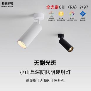 射灯可调角度单个家用天花灯背景墙吸顶式 led明装 轨道灯聚光射灯