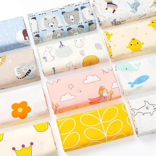 全棉斜纹印花布 儿童卡通纯棉斜纹全棉布料 儿童枕套被单床品面料