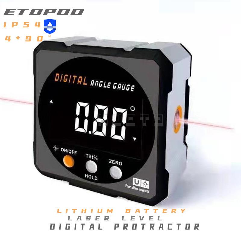 ETOPOO新款 激光数显倾角黑 倾角仪 水平仪 水平尺