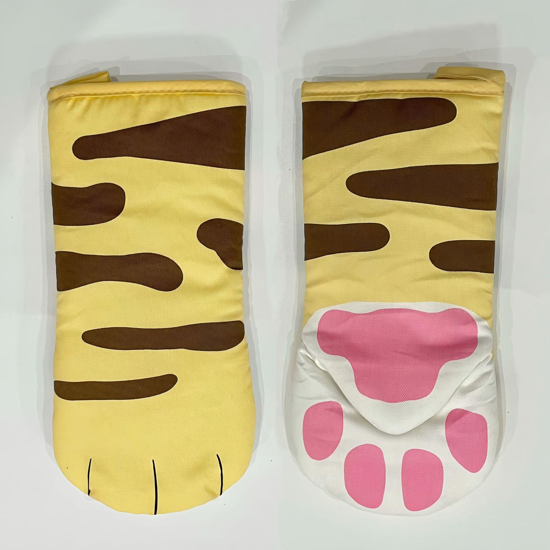 跨境亚马逊猫爪隔热手套烤箱微波炉防烫耐高温烘焙手套