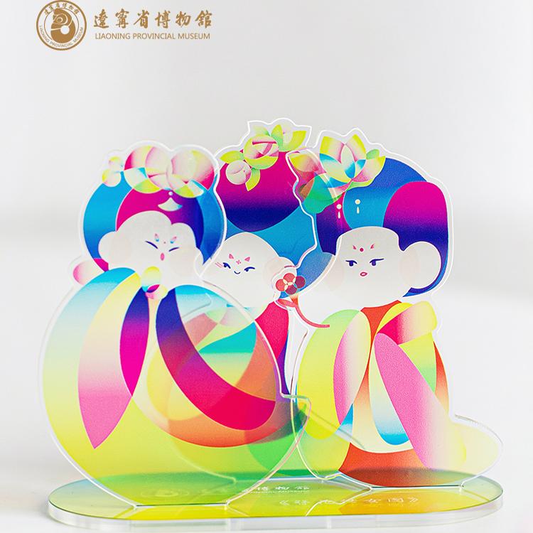 辽宁省博物馆簪花仕女图绚彩亚克力立牌家居装饰摆件文创意礼品