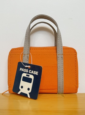 日本进口橙色rayman零钱包尺寸11*7.5*1.5cm手提包（74）