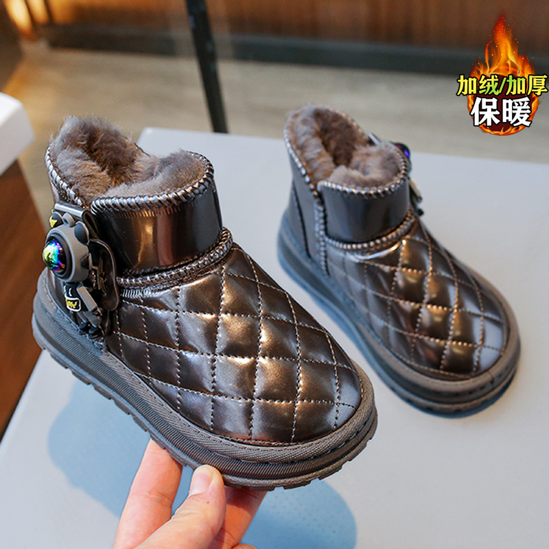 男童棉鞋大棉鞋加绒加厚雪地靴