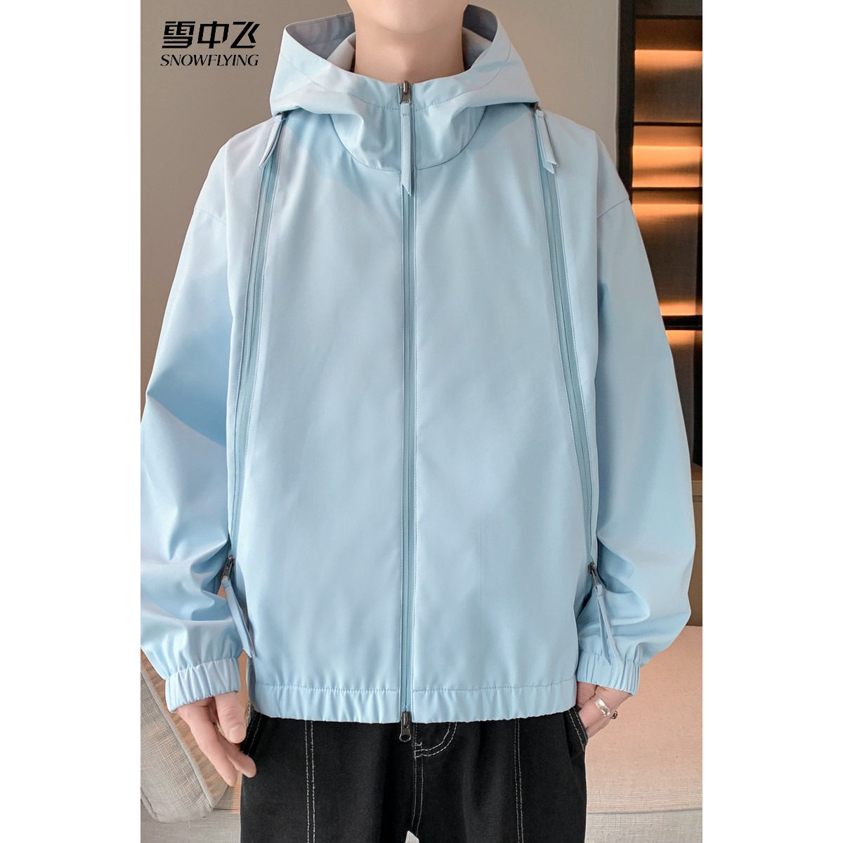 痞帅拉链薄款秋夹克男装防风衣服