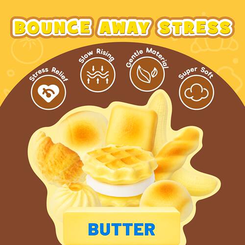 mido Bread Slow Rising Squishy Stress Relief Squeeze Toy Set