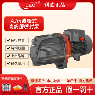 利欧家用自吸喷射泵AJm45/60/75h/90h全自动自吸抽水增压泵高扬程